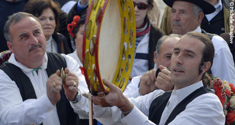 The tambourine plays an important role in the Verdiales musical bands.