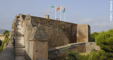 &copy; Michelle Chaplow The Gibralfaro fortress of Malaga.