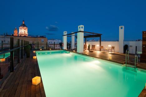 Rooftop Terrace of Hotel Vincci Malaga