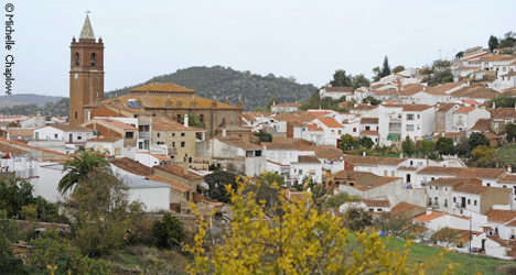 The village of Cortegana in autumn &copy; Michelle Chaplow