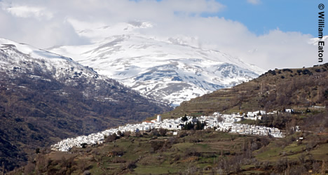 Capileira just below the mountains of the Sierra Nevada