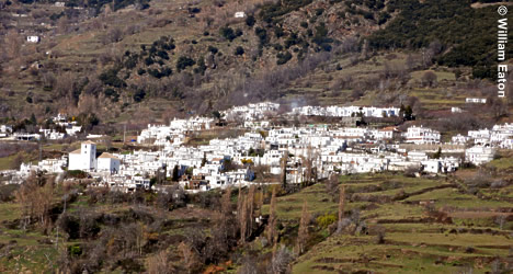 Capileira just below the mountains of the Sierra Nevada