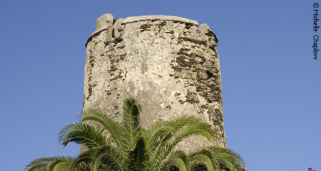 Ancient watchtowers still evident along the coastline of Benalmadena.