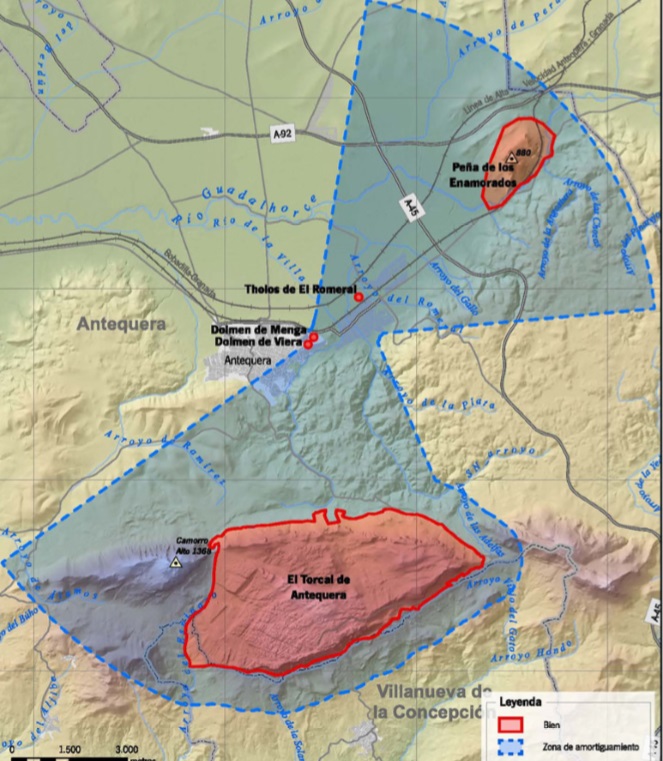 Map of Dolmens de Antequera (C)Instuto de Estadiscica y Cartografia de Andalucia