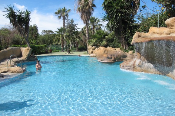 Cooling off at the campsite in Castillo de Baños on the Costa Tropical.