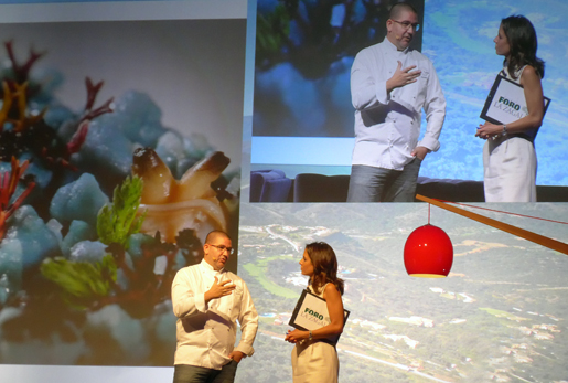 Dani Garcia chatting to Mara Torres