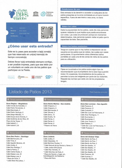 Entrada patios de Córdoba