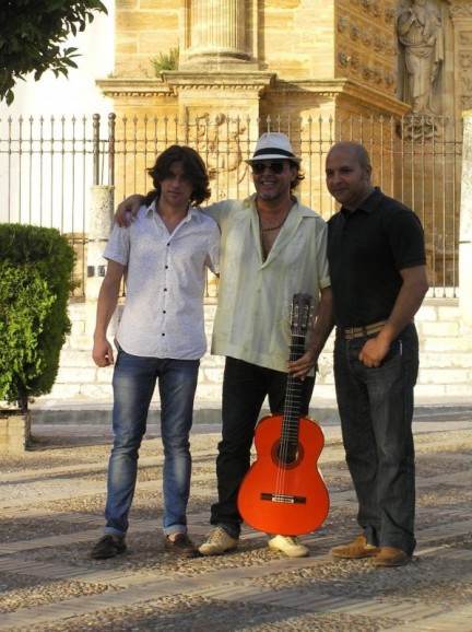 (From left) Dani de Utrera, Paco de Amparo and Luis El Marquesito, as featured in the BBC Radio 2 documentary The Spirit of Flamenco. Photo courtesy of Tony Bryant.