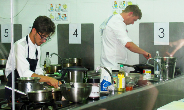 Belgian team working in the kitchen
