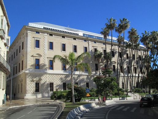 Palacio de la Aduana, the former customs house, now the new Museo de Malaga © TYK / Wikimedia Palacio de la Aduana, the former customs house, now the new Museo de Malaga © TYK / Wikimedia