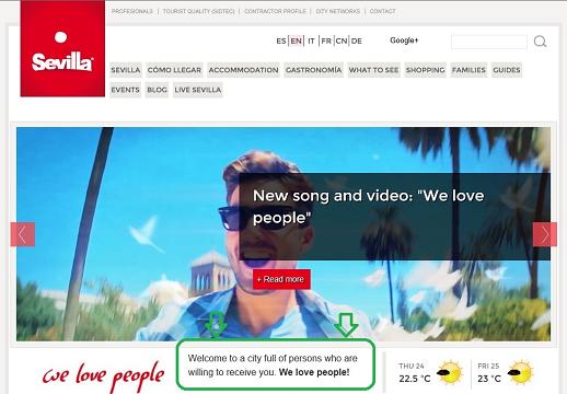 We love people.  Screenshot