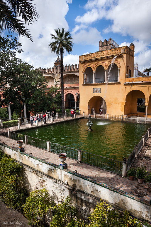 Mercury's pool in the Alcazar gardens. Photo © Michael Barbatulus