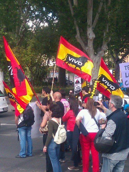 Anti bullfighting march Seville