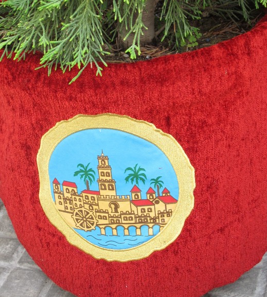 Traditional Cordoba patio decoration with flower pots