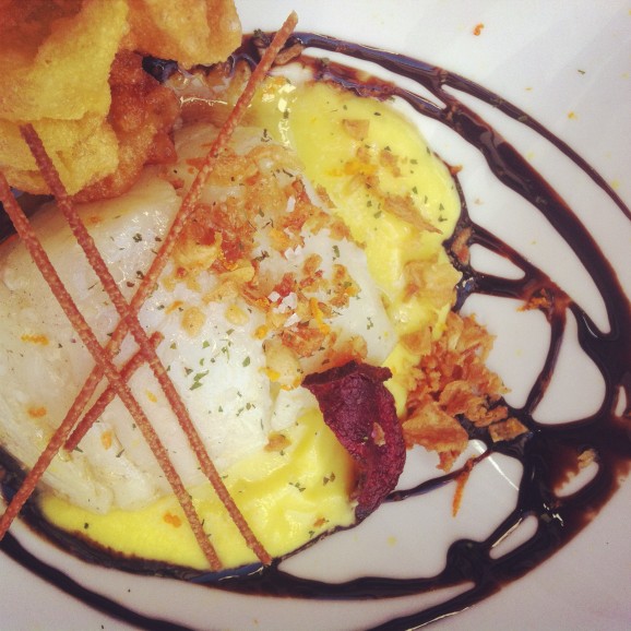 This was the favourite of the three - cod with a tangy orange sauce.