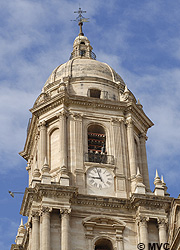 >Malaga Cathedral's emblematic tower