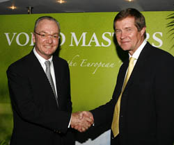 Mel Pyatt (left) and George O'Grady, Chief Executive European Tour. Photo by Paul Lakatos / Volvo Event Management
