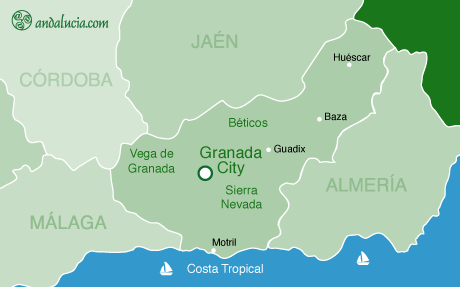Granada Province Map