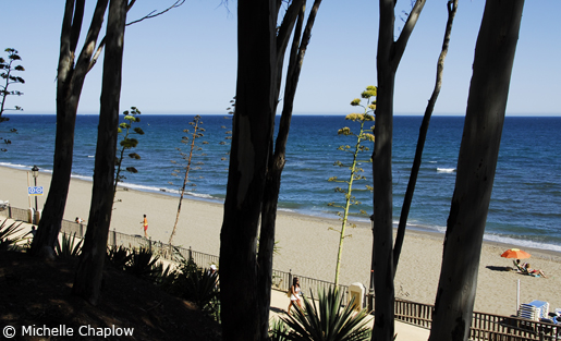 © Michelle Chaplow Playa El Ancón has the dark sand typical of the Mediterranean