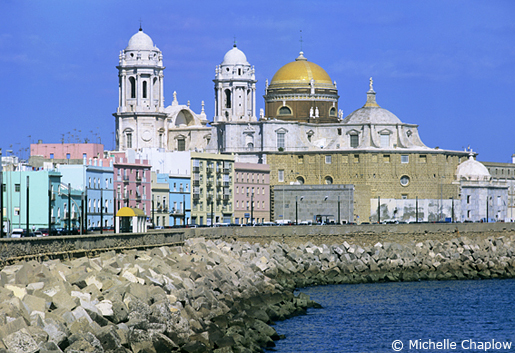The golden dome of Cadiz cathedral shimmers in the Andalucian sun. © Michelle Chaplow The golden dome of Cadiz cathedral shimmers in the Andalucian sun. © Michelle Chaplow .