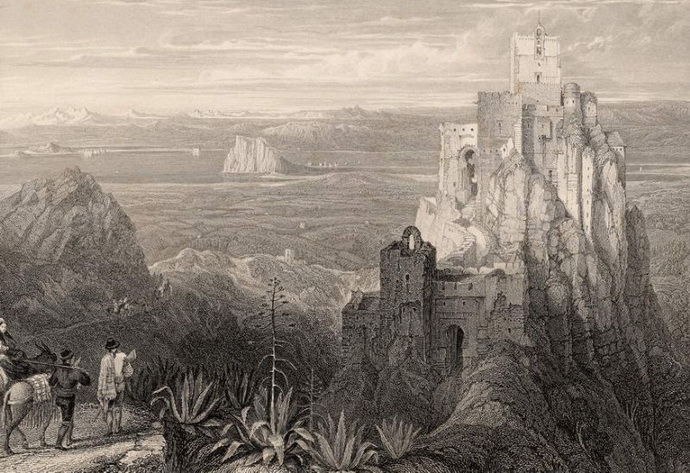 Castillo Gaucin 1834 by David Roberts