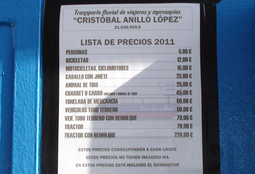 The ferry from Bajo de Guia beach to the shore of Parque Nacional de Doñana costs five euros per person, each way. © andalucia.com  