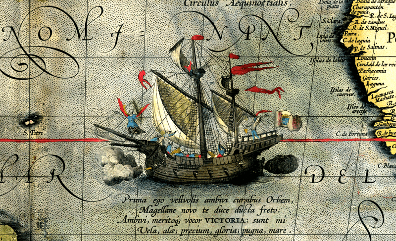 Victoria in a 1589 map by Abraham Ortelius ©Public domain photo. Victoria in a 1589 map by Abraham Ortelius ©Public domain photo.