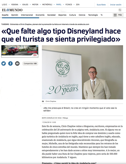 El Mundo Interview ©Michelle Chaplow El Mundo Interview ©Michelle Chaplow