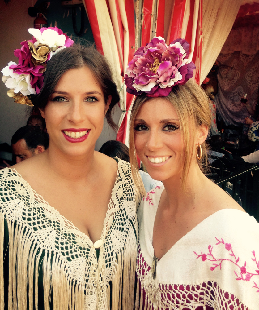 Girls with flowers in Hair