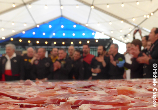 The village marquee was bursting at the seams with spectators © Michelle Chaplow .