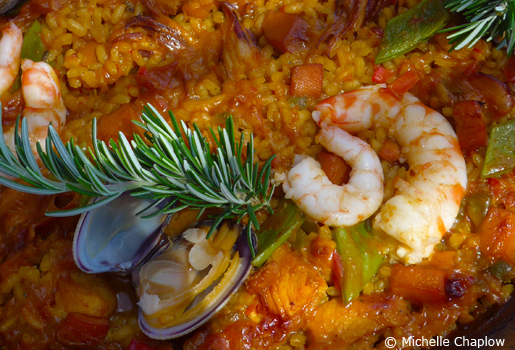 Seafood paella. © Michelle Chaplow