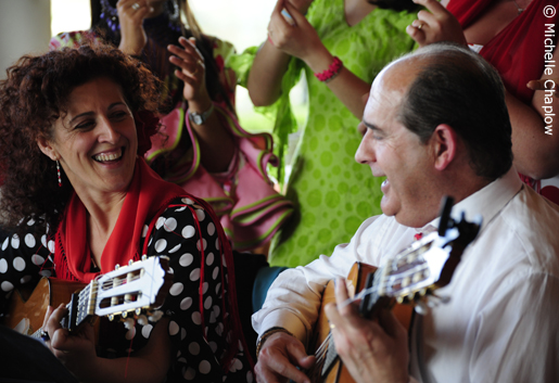 Rocieras (flamenco style songs) are joyfully sung about the Pilgrimage. © Michelle Chaplow