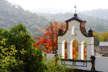 Dramatic hilltop castles overlooking pretty whitewashed villages tucked away in woodlands of cork oaks, sweet chestnuts and fruit orchards.