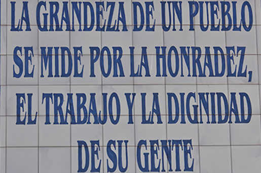 Poetic words in the village of Puerto Serrano. © Michelle Chaplow