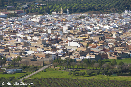 View of Puerto Serrano from the Ermita El Almendral. © Michelle Chaplow