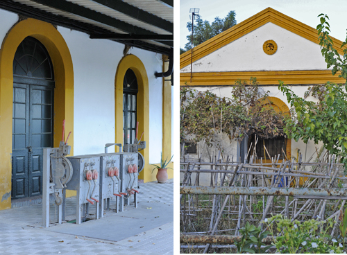 Los Barrios station building and alotment  © Michelle Chaplow .