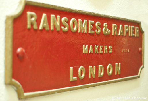 Makers plaque, possibly from a steam shovel or crane used in constructing the railway.  © Michelle Chaplow .