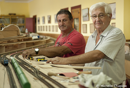 Jorge Rodriguez & José Roballo of the Asociacion de Amigos del Ferrocaril de Algeciras   © Michelle Chaplow .