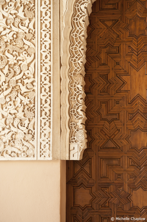 The hand crafted stone carvings and woodwork are a joy to view. Such a fine example of Muslim Architecture © Michelle Chaplow . The hand crafted stone carvings and woodwork are a joy to view. Such a fine example of Muslim Architecture © Michelle Chaplow .