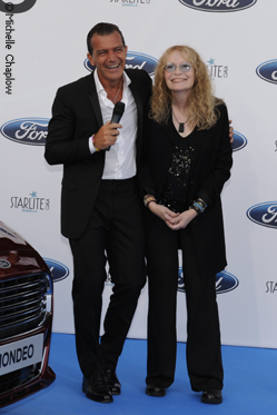  Banderas and Farrow reminsice about acting together. © Michelle Chaplow