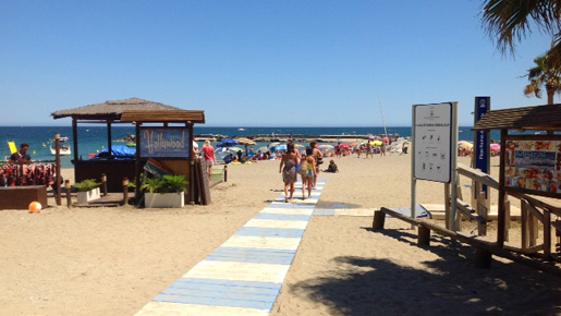 Playa Nueva Andalucia near Mistral Beach Bar