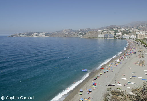 Playa de San Cristobal is the longest beach in Almunecar and has great facilites. © Sophie Carefull  