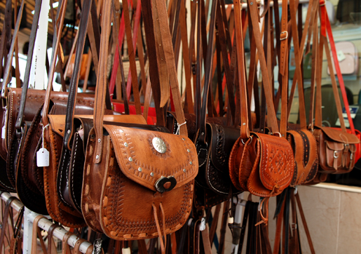 Lovely leather bags in Torremolinos. © Sophie Carefull Lovely leather bags in Torremolinos. © Sophie Carefull