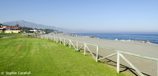 Golf Course is right on the beach which is generally quiet. © Sophie Carefull  