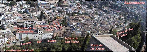 View over the city and River Darro from the Torre de la Vela. © Lawrence Bohme