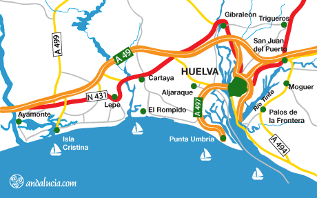 Huelva maps