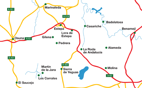 La Roda de Andalucía map