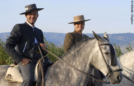 An Andalusian man without his horse is like a matador without a cape. An Andalusian man without his horse is like a matador without a cape.