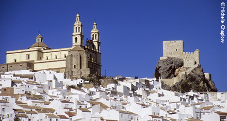 能观赏风景的房间,旅行到内陆的白色村庄(pueblos blancos)