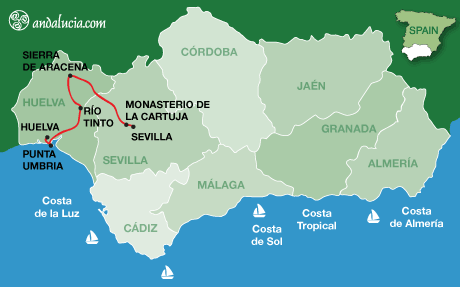 Car Hire Itineraries from Seville Airport to Huelva Car Hire Itineraries from Seville Airport to Huelva